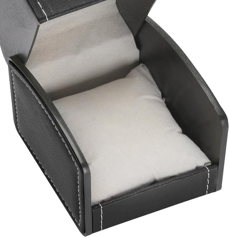 BAOPEND Luxury Single Watch Gift Box with Removable Pillow, PU Leather Single Watch Case Wristwatch Jewelry Storage Display Holder Cases for Men and Women (Black) - Image 5